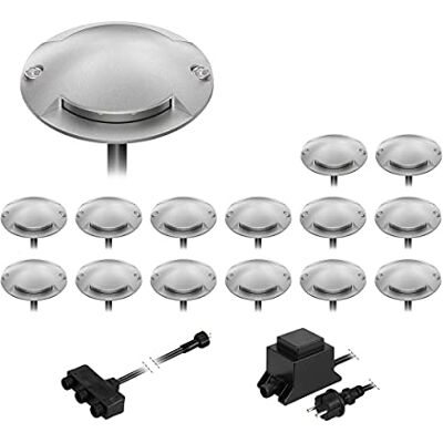 ledscom.de Lámpara de pie LED Bunda, 2 luces, para exteriores, transitable, blanco cálido, juego de 15 ledscom.de Lámpara de pie LED Bunda, 2 luces, para exteriores, transitable, blanco cálido, juego de 15