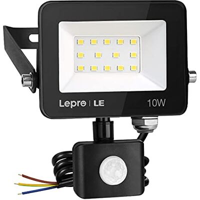 Lepro Foco LED Exterior 10W Con Sensor de Movimiento PIR, 850 Lúmenes Lepro Foco LED Exterior 10W Con Sensor de Movimiento PIR, 850 Lúmenes