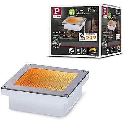 Paulmann Luminaria exterior LED Smart Home Zigbee, empotr.en el suelo, Brick, respeta los insectos IP67 Tunable Warm incl. 1x1W 2200-3000K Paulmann Luminaria exterior LED Smart Home Zigbee, empotr.en el suelo, Brick, respeta los insectos IP67 Tunable Warm incl. 1x1W 2200-3000K