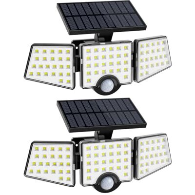 Lepro Foco Solar Exterior Potente, 1000 LM, Impermeable IP65, Pack de 2 Lepro Foco Solar Exterior Potente, 1000 LM, Impermeable IP65, Pack de 2