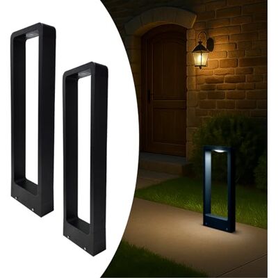 LED ATOMANT 2x Baliza LED Jardin 7W Color Luz Fria 750lm IP67 Metal Negro Color Blanco Frio 6500K LED ATOMANT 2x Baliza LED Jardin 7W Color Luz Fria 750lm IP67 Metal Negro Color Blanco Frio 6500K