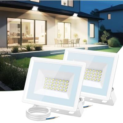 Aigostar Foco LED Exterior 20w,1650LM Foco Proyector LED,IP65 Impermeable Luz de Seguridad,Natural 4000K Luces led exterior, Para Jardín, Patio,Garaje,Paquete de 2 Aigostar Foco LED Exterior 20w,1650LM Foco Proyector LED,IP65 Impermeable Luz de Seguridad,Natural 4000K Luces led exterior, Para Jardín, Patio,Garaje,Paquete de 2
