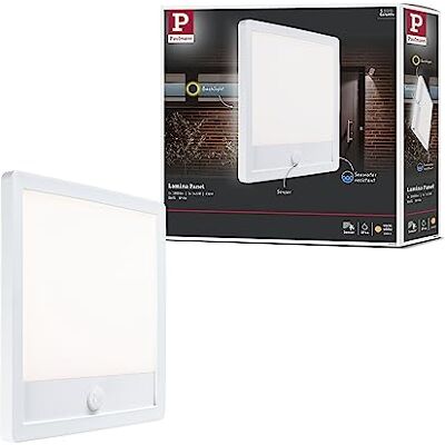 Paulmann Luminaria exterior LED panel Lamina, detector movim. IP44 cuadr. incl. 1x14,5 W bl. cálido, blanco, panel ext. Plástico 3000 K Paulmann Luminaria exterior LED panel Lamina, detector movim. IP44 cuadr. incl. 1x14,5 W bl. cálido, blanco, panel ext. Plástico 3000 K