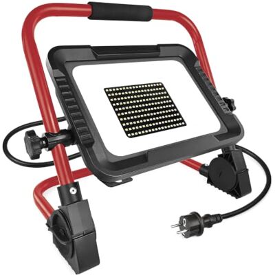 EMOS Foco LED impermeable ELION 100 W, 16000 lm, 4000 K, IP65/IP44 Foco de trabajo plegable con soporte y asa, resistente a la intemperie, muy brillante, blanco neutro, ángulo de haz de 110 ° EMOS Foco LED impermeable ELION 100 W, 16000 lm, 4000 K, IP65/IP44 Foco de trabajo plegable con soporte y asa, resistente a la intemperie, muy brillante, blanco neutro, ángulo de haz de 110 °