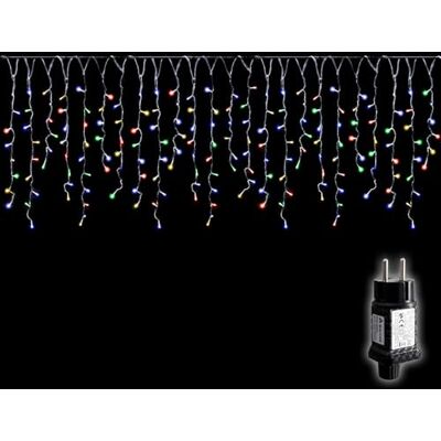 SALCAR Cortina de Luces LED Lluvia de Hielo Exterior, 10m 400 LEDs Cortina Luminosa Interior Navidad con 8 Modos, Temporizador y Memoria, Impermeable Decoración para Balcón Pabellón, Multicolor SALCAR Cortina de Luces LED Lluvia de Hielo Exterior, 10m 400 LEDs Cortina Luminosa Interior Navidad con 8 Modos, Temporizador y Memoria, Impermeable Decoración para Balcón Pabellón, Multicolor