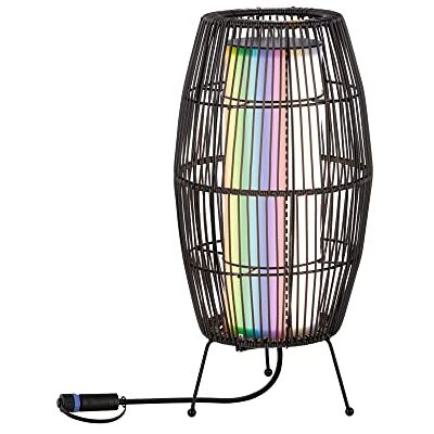 Paulmann Objeto luminoso LED Plug & Shine Basket Smart Home ZigBee IP65 3,2W 180lm regulable 400mm negro metal/plástico RGBW Paulmann Objeto luminoso LED Plug & Shine Basket Smart Home ZigBee IP65 3,2W 180lm regulable 400mm negro metal/plástico RGBW