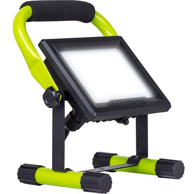 Luceco Slimline LED luz de trabajo transportable, 50 W, clasificación IP65, negro y verde Luceco Slimline LED luz de trabajo transportable, 50 W, clasificación IP65, negro y verde