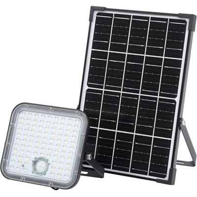 OSRAM Endura Lámpara LED solar exterior para exteriores con luz de inundación y panel solar, cable de 5 m, con mando a distancia y sensor de movimiento PIR, 30 W, 4500 lm, 840, 4000 K, eficiencia OSRAM Endura Lámpara LED solar exterior para exteriores con luz de inundación y panel solar, cable de 5 m, con mando a distancia y sensor de movimiento PIR, 30 W, 4500 lm, 840, 4000 K, eficiencia