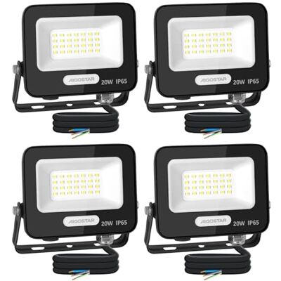 Aigostar Foco LED Exterior 20w 1650LM, Impermeable IP65, 6500K, 4PCS Aigostar Foco LED Exterior 20w 1650LM, Impermeable IP65, 6500K, 4PCS