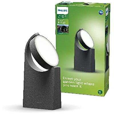 Philips Pedestal de exterior con foco orientable Mimosa 7W Luz Neutra 4000k, protección IP44 Philips Pedestal de exterior con foco orientable Mimosa 7W Luz Neutra 4000k, protección IP44