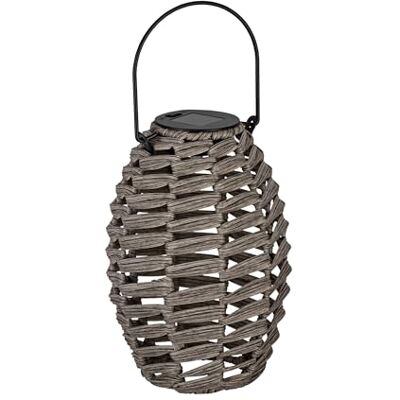 Eglo farol solar exterior Z_Solar, lámpara para jardín y balcón, artefacto de mesa, de metal y plástico gris, luz cálida, IP44, 20,5 cm Eglo farol solar exterior Z_Solar, lámpara para jardín y balcón, artefacto de mesa, de metal y plástico gris, luz cálida, IP44, 20,5 cm