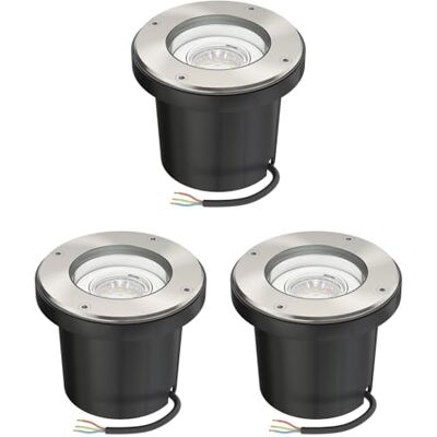 ledscom.de 3x Lámpara empotrable de suelo BOFU para exteriores giratoria redonda de acero inoxidable IP67 150mm Ø incl. lámpara LED (blanco cálido, 2.339W, 227lm, 110°) ledscom.de 3x Lámpara empotrable de suelo BOFU para exteriores giratoria redonda de acero inoxidable IP67 150mm Ø incl. lámpara LED (blanco cálido, 2.339W, 227lm, 110°)