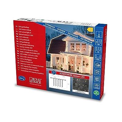 Konstsmide 4814 – 807 – Cortina de Hightech System Ampliación/luz LED/para exterior (IP44)/100 diodos de color ámbar/Negro Soft Cable Konstsmide 4814 – 807 – Cortina de Hightech System Ampliación/luz LED/para exterior (IP44)/100 diodos de color ámbar/Negro Soft Cable
