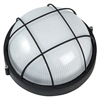 Amig Plafón de Exterior Estanco Mod.1 Ø 240 x 125 mm Aplique de Pared Decorativo Adecuado para Entradas, Fachadas, Jardines o Balcones de Casas Lámpara Redonda de Aluminio Negro Amig Plafón de Exterior Estanco Mod.1 Ø 240 x 125 mm Aplique de Pared Decorativo Adecuado para Entradas, Fachadas, Jardines o Balcones de Casas Lámpara Redonda de Aluminio Negro