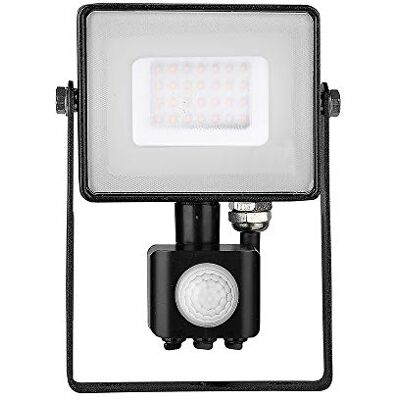 V-TAC Faro LED chip Samsung 30 W con sensor de movimiento y crepuscular e interruptor manual de bloqueo color negro 4000 K IP65 V-TAC Faro LED chip Samsung 30 W con sensor de movimiento y crepuscular e interruptor manual de bloqueo color negro 4000 K IP65