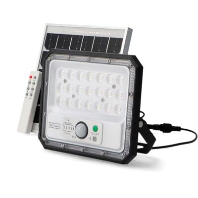 M Ledme Foco Proyector Led Solar Aras Con Sensor 50W, Color Luz neutra (4000k), IP65, Iluminación exterior, de uso para jardín, patios M Ledme Foco Proyector Led Solar Aras Con Sensor 50W, Color Luz neutra (4000k), IP65, Iluminación exterior, de uso para jardín, patios