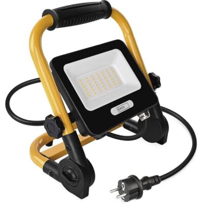 EMOS Foco LED impermeable GLARO 30 W, 3000 lm, 4000 K, IP65/IP44 Faro de trabajo plegable con soporte y asa, resistente a la intemperie, alta eficiencia, blanco neutro EMOS Foco LED impermeable GLARO 30 W, 3000 lm, 4000 K, IP65/IP44 Faro de trabajo plegable con soporte y asa, resistente a la intemperie, alta eficiencia, blanco neutro
