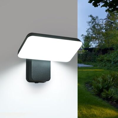 Riserva Aplique Pared Exterior Negro IP65, 16W 350° Giratorio Lampara de Pared Exterior Moderna para Jardín, Porche, Patio, Garaje, 6500K Blanco Frío Riserva Aplique Pared Exterior Negro IP65, 16W 350° Giratorio Lampara de Pared Exterior Moderna para Jardín, Porche, Patio, Garaje, 6500K Blanco Frío