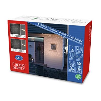 Konstsmide Cortina de luz LED para exteriores, color blanco ámbar Konstsmide Cortina de luz LED para exteriores, color blanco ámbar