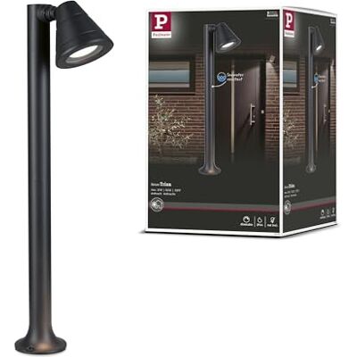 Paulmann Luminaria exterior LED, baliza Trian resistente al agua de mar IP44 redonda 600 mm máx. 35W 230 V antracita aluminio sin lámpara GU10 Paulmann Luminaria exterior LED, baliza Trian resistente al agua de mar IP44 redonda 600 mm máx. 35W 230 V antracita aluminio sin lámpara GU10