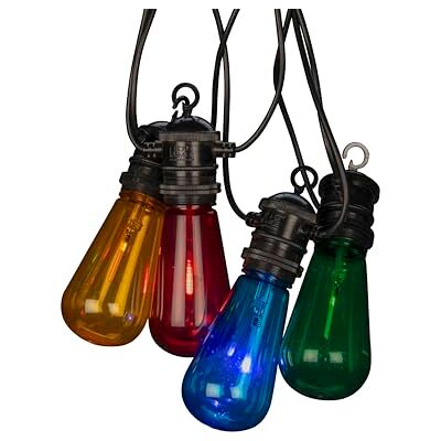 Konstsmide LED Globe Party Guirnalda de luces (10 bombillas de colores, 10 diodos de color ámbar, 5 V, IP44, 2,5 W, cable negro) Konstsmide LED Globe Party Guirnalda de luces (10 bombillas de colores, 10 diodos de color ámbar, 5 V, IP44, 2,5 W, cable negro)