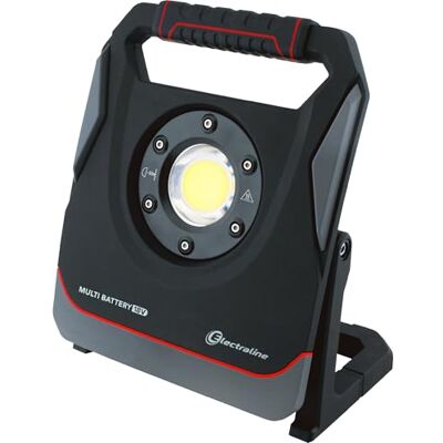 Electraline Proyector LED Multibatería IP54, 4500 lúmenes, 4 modos de potencia Electraline Proyector LED Multibatería IP54, 4500 lúmenes, 4 modos de potencia