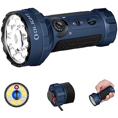 OLIGHT Marauder mini Linterna Táctica LED Linterna de Alta Potentcia Recargable 7000 Lúmenes 600 Metros 35.5 Horas Max. Linterna Práctica de Trabajo Exterior al Aire Libre(Azul Oscuro) OLIGHT Marauder mini Linterna Táctica LED Linterna de Alta Potentcia Recargable 7000 Lúmenes 600 Metros 35.5 Horas Max. Linterna Práctica de Trabajo Exterior al Aire Libre(Azul Oscuro)