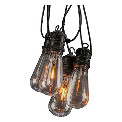Konstsmide LED Globe Party Guirnalda de luces (10 bombillas transparentes, 10 diodos de color ámbar, 5 V, IP44, 2,5 W, cable negro) Konstsmide LED Globe Party Guirnalda de luces (10 bombillas transparentes, 10 diodos de color ámbar, 5 V, IP44, 2,5 W, cable negro)