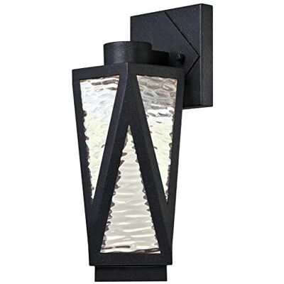 Westinghouse iluminación 63747 Aplique LED para exteriores regulable Zion de un solo brazo, acabado en hierro texturizado con vidrio transparente con apariencia de agua Westinghouse iluminación 63747 Aplique LED para exteriores regulable Zion de un solo brazo, acabado en hierro texturizado con vidrio transparente con apariencia de agua