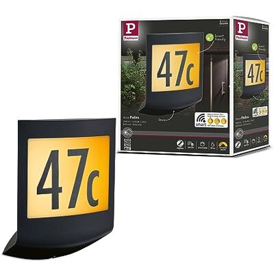 Paulmann Luminaria exterior LED Smart Home Zigbee, luz p/n.º de casa Padea IP44 sensor crepuscular/movim. Tunable Warm 10W exterior 2200-3000K Paulmann Luminaria exterior LED Smart Home Zigbee, luz p/n.º de casa Padea IP44 sensor crepuscular/movim. Tunable Warm 10W exterior 2200-3000K