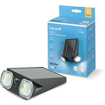 Garza LED APLIQUE SOLAR MANTIS 800LM 40K Garza LED APLIQUE SOLAR MANTIS 800LM 40K