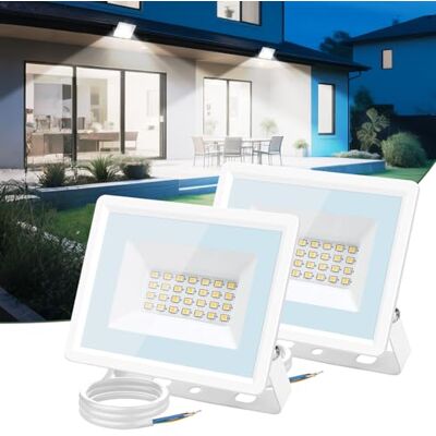 Aigostar Foco LED Exterior 20w,1650LM Foco Proyector LED,IP65 Impermeable Luz de Seguridad,Luz blanca 6500K Luces led exterior,Para Jardín,Patio,Garaje,Paquete de 2 Aigostar Foco LED Exterior 20w,1650LM Foco Proyector LED,IP65 Impermeable Luz de Seguridad,Luz blanca 6500K Luces led exterior,Para Jardín,Patio,Garaje,Paquete de 2