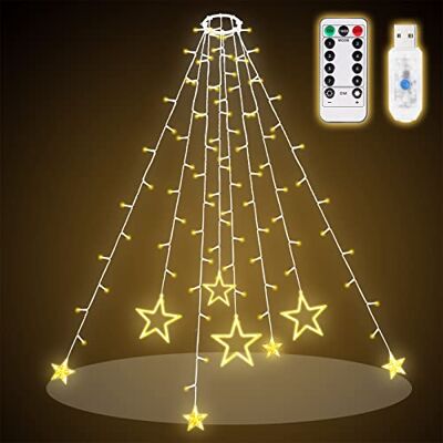 SALCAR Guirnalda de árbol luminoso (148 ledes, 1,2 – 2,3 m de abeto) para decoración del hogar, fiesta, Navidad, noche, boda, jardín, etc SALCAR Guirnalda de árbol luminoso (148 ledes, 1,2 – 2,3 m de abeto) para decoración del hogar, fiesta, Navidad, noche, boda, jardín, etc