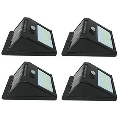 tempo di saldi 4 x Faro 20 LED con panel solar y sensor de movimiento foco crepuscular tempo di saldi 4 x Faro 20 LED con panel solar y sensor de movimiento foco crepuscular