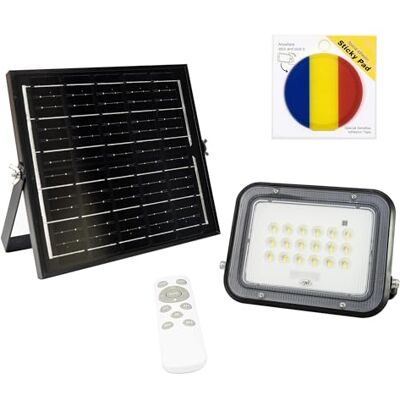 PNI Paquete de proyector LED GreenHouse WS50 PRO de 50 W con panel solar de 6 W y bandera adhesiva incluida. PNI Paquete de proyector LED GreenHouse WS50 PRO de 50 W con panel solar de 6 W y bandera adhesiva incluida.