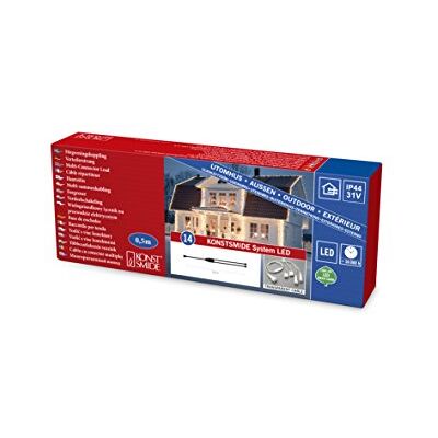 Konstsmide Distribuidor de sistema LED, 1 entrada/2 salidas, exterior (IP44), cable transparente Konstsmide Distribuidor de sistema LED, 1 entrada/2 salidas, exterior (IP44), cable transparente