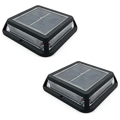 Lumisky Lote de 2 balizas solares de jardín cuadradas para colocar marcado, 2 unidades, 12 x 12 cm, color blanco cálido Lumisky Lote de 2 balizas solares de jardín cuadradas para colocar marcado, 2 unidades, 12 x 12 cm, color blanco cálido