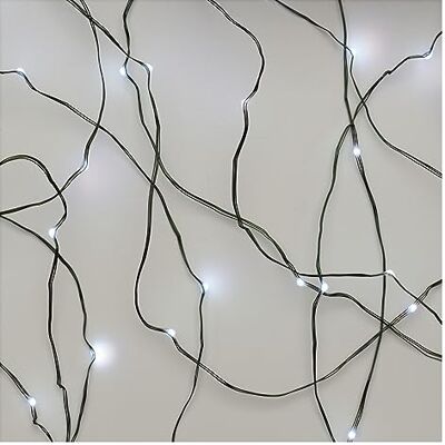 EMOS Nano-Lichterkette Kaltweiß für Innen und Außen (IP44), 7,5m lange LED-Weihnachtslichterkette Nano für Partys, Weihnachten, 6 Stunden Timer Funktion Netzteil und Transformator, Grün Kabel EMOS Nano-Lichterkette Kaltweiß für Innen und Außen (IP44), 7,5m lange LED-Weihnachtslichterkette Nano für Partys, Weihnachten, 6 Stunden Timer Funktion Netzteil und Transformator, Grün Kabel