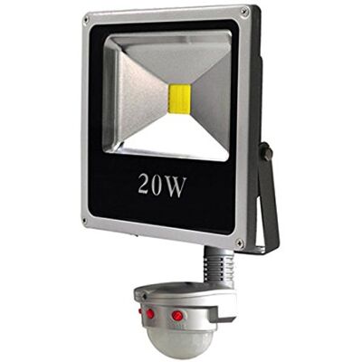 wonderlamp Proyector LED con Sensor Movimiento, 10 W, Gris, 21 x 11.5 x 9 cm wonderlamp Proyector LED con Sensor Movimiento, 10 W, Gris, 21 x 11.5 x 9 cm
