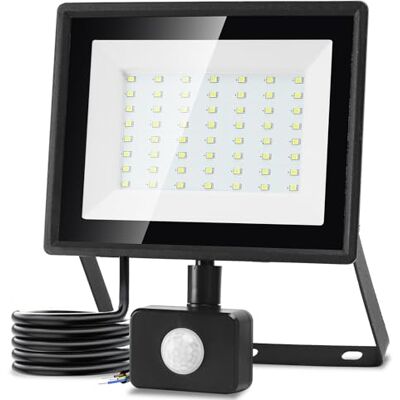 Aigostar Foco LED con Sensor Movimiento 50W,4300LM Super Brillo Focos LED Exterior IP65 Impermeable,Blanco Frío 6500K Proyector Led Exterior,Perfectas para Jardín, Garaje, Patio, etc. Aigostar Foco LED con Sensor Movimiento 50W,4300LM Super Brillo Focos LED Exterior IP65 Impermeable,Blanco Frío 6500K Proyector Led Exterior,Perfectas para Jardín, Garaje, Patio, etc.