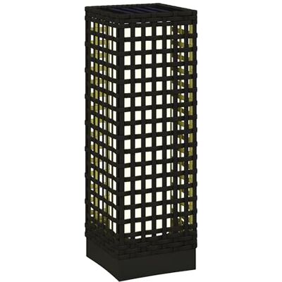 Outsunny Linterna de Jardín de Ratán Sintético Farola Solar con Luces LED Encendido y Apagado Automático para Terraza Balcón Patio 15,5x15,5x46 cm Negro Outsunny Linterna de Jardín de Ratán Sintético Farola Solar con Luces LED Encendido y Apagado Automático para Terraza Balcón Patio 15,5x15,5x46 cm Negro