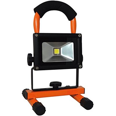 Tibelec – Foco de obra LED (recargable, metal, 10 W, Naranja, 162 x 143 x 260 mm) Tibelec – Foco de obra LED (recargable, metal, 10 W, Naranja, 162 x 143 x 260 mm)