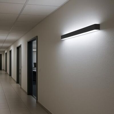 LED ATOMANT Aplique de Pared LED Negro 83CM 14W Color Luz Fria Color Blanco Frio 6500K, Uso horizontal o vertical, Apto para exterior e interior, Diseño moderno y resistente LED ATOMANT Aplique de Pared LED Negro 83CM 14W Color Luz Fria Color Blanco Frio 6500K, Uso horizontal o vertical, Apto para exterior e interior, Diseño moderno y resistente