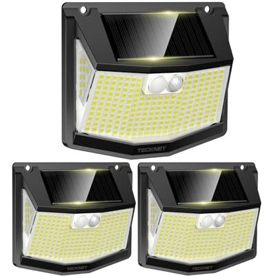 TECKNET Luz Solar Exterior, 248 LED/300° Iluminación Potente con 3 Modes TECKNET Luz Solar Exterior, 248 LED/300° Iluminación Potente con 3 Modes