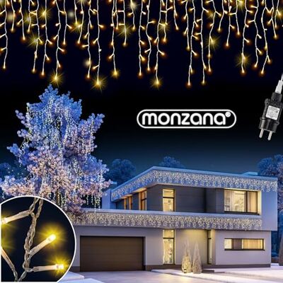 Monzana Luces de Navidad 600 LED 20m Blanco Cálido Interior y Exterior, Protección IP44, Cable Largo 5m, Bajo Consumo, Iluminación Jardín, Terraza, Fiestas Monzana Luces de Navidad 600 LED 20m Blanco Cálido Interior y Exterior, Protección IP44, Cable Largo 5m, Bajo Consumo, Iluminación Jardín, Terraza, Fiestas