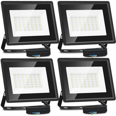 Aigostar Foco LED Exterior 30w 2700LM, Impermeable IP65, 6500K, 4 pcs Aigostar Foco LED Exterior 30w 2700LM, Impermeable IP65, 6500K, 4 pcs
