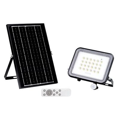 Simon PROYECTOR LED SOLAR CON SENSOR DE MOVIMIENTO 150W 1400LM 4000K IP65, FOCO SOLAR LED, SENSOR PIR, 90° APERTURA, CRI 70, PARA ACCESOS, JARDINES Y ZONAS EXTERIORES, NEGRO Simon PROYECTOR LED SOLAR CON SENSOR DE MOVIMIENTO 150W 1400LM 4000K IP65, FOCO SOLAR LED, SENSOR PIR, 90° APERTURA, CRI 70, PARA ACCESOS, JARDINES Y ZONAS EXTERIORES, NEGRO