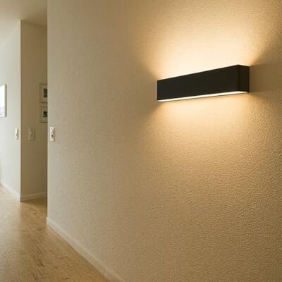 LED ATOMANT Aplique de Pared LED Negro 41CM 7W Color Luz Calida Color Blanco Calido 3000K, Uso horizontal o vertical, Apto para exterior e interior, Diseño moderno y resistente LED ATOMANT Aplique de Pared LED Negro 41CM 7W Color Luz Calida Color Blanco Calido 3000K, Uso horizontal o vertical, Apto para exterior e interior, Diseño moderno y resistente