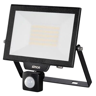 Simon PROYECTOR LED CON SENSOR DE MOVIMIENTO 50W 5000 LM 4000K IP44, FOCO EXTERIOR CON SENSOR PIR, 120° APERTURA, CRI 80, IDEAL PARA USO INDUSTRIAL O ZONAS DE PASO, COLOR NEGRO Simon PROYECTOR LED CON SENSOR DE MOVIMIENTO 50W 5000 LM 4000K IP44, FOCO EXTERIOR CON SENSOR PIR, 120° APERTURA, CRI 80, IDEAL PARA USO INDUSTRIAL O ZONAS DE PASO, COLOR NEGRO