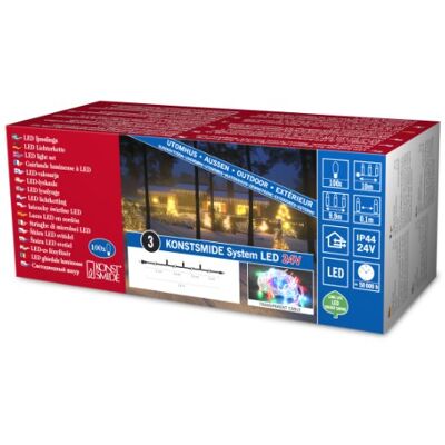 Konstsmide Sistema de extensión de iluminación LED de alta tecnología (100 diodos de colores, 6 W, transparente) Konstsmide Sistema de extensión de iluminación LED de alta tecnología (100 diodos de colores, 6 W, transparente)